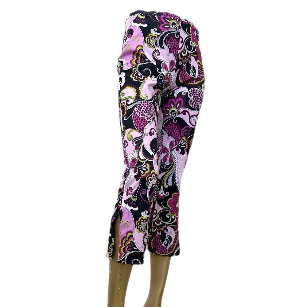 Y2K Vtg EXPRESS COLORFUL psychedelic floral paisley pedal pressure/Capri pants S